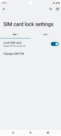Press the required SIM.