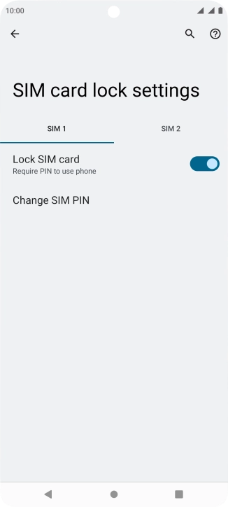Press the required SIM.