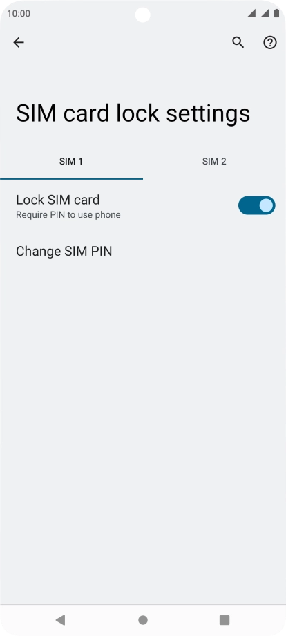Press the required SIM.