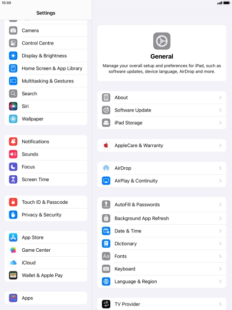 Press Privacy & Security.