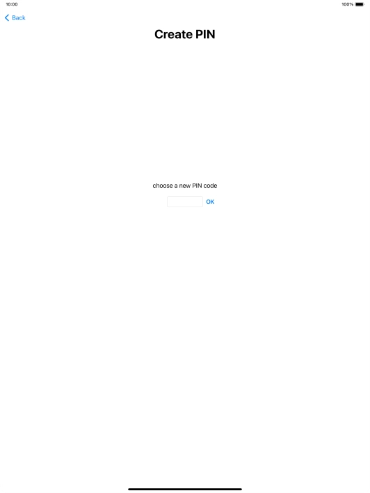 Key in a new four-digit PIN and press OK.