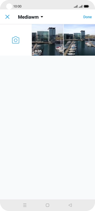 Press the required picture or video clip.