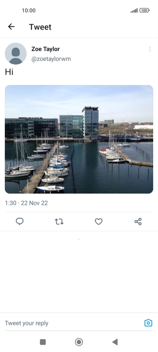 Press the text input field.