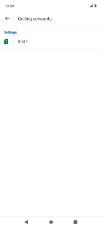 Press the name of the SIM. Press the name of the SIM.