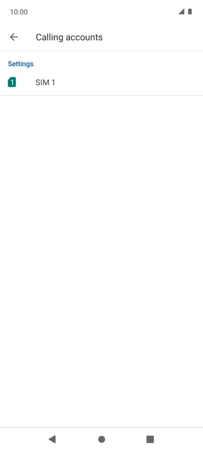 Press the name of the SIM. Press the name of the SIM.