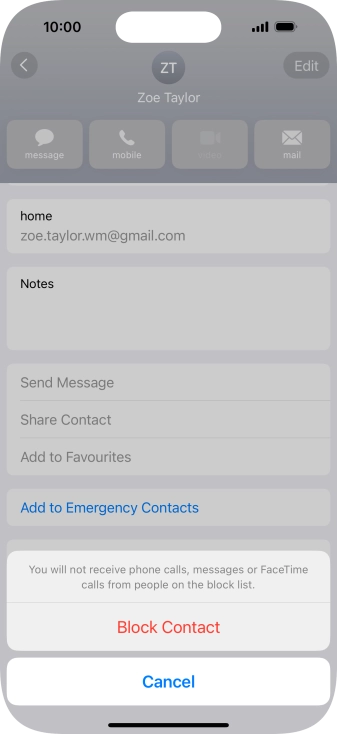 Press Block Contact.