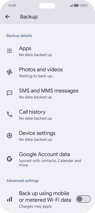 Press the indicator next to 