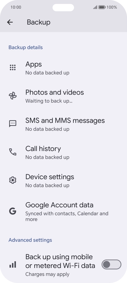 Press the indicator next to 