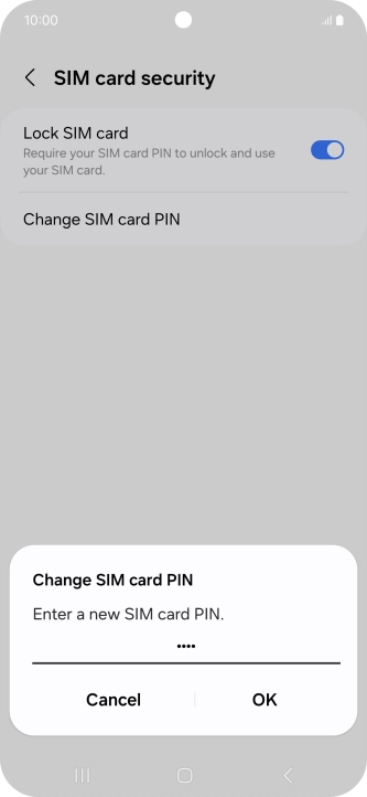 Key in a new four-digit PIN and press OK.