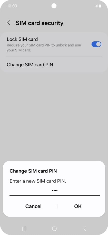 Key in a new four-digit PIN and press OK.