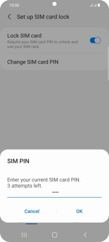 Key in your current PIN and press OK.