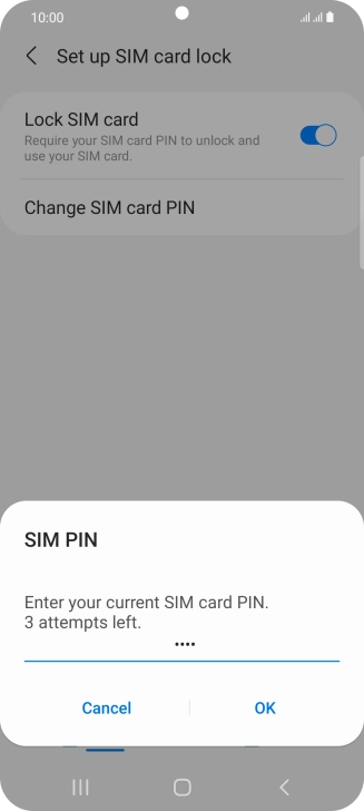 Key in your current PIN and press OK.