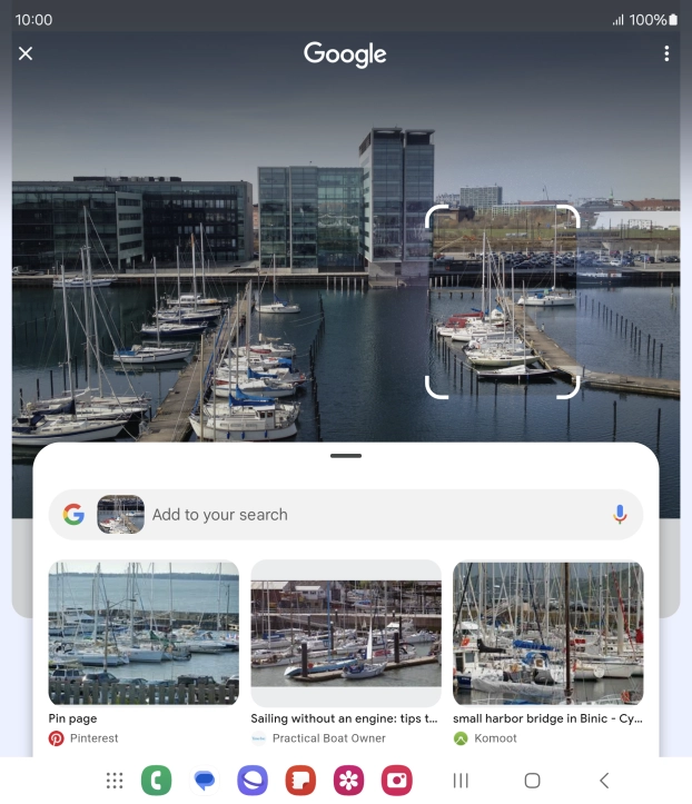 Follow the instructions on the screen to use the search results.