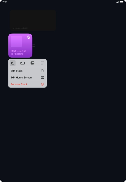 Press Edit Stack. Press Edit Stack.