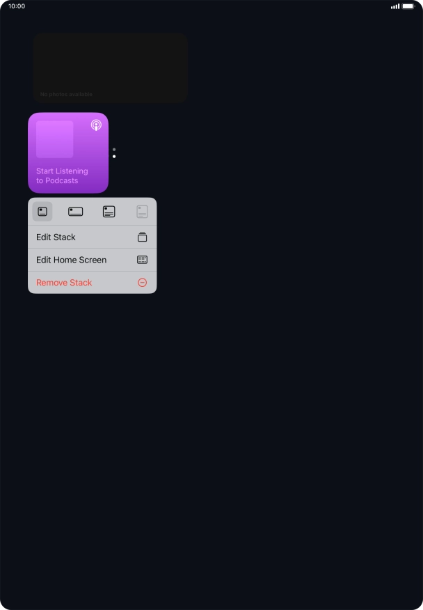 Press Edit Stack. Press Edit Stack.