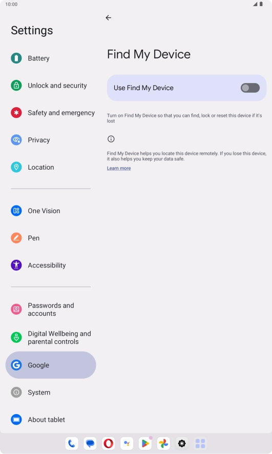 Press the indicator next to 