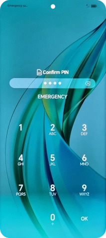 Key in the new PIN again and press OK.