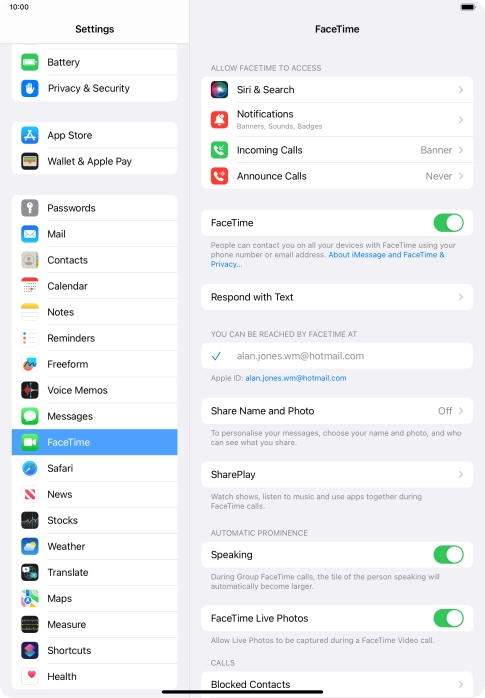 Press the indicator next to 