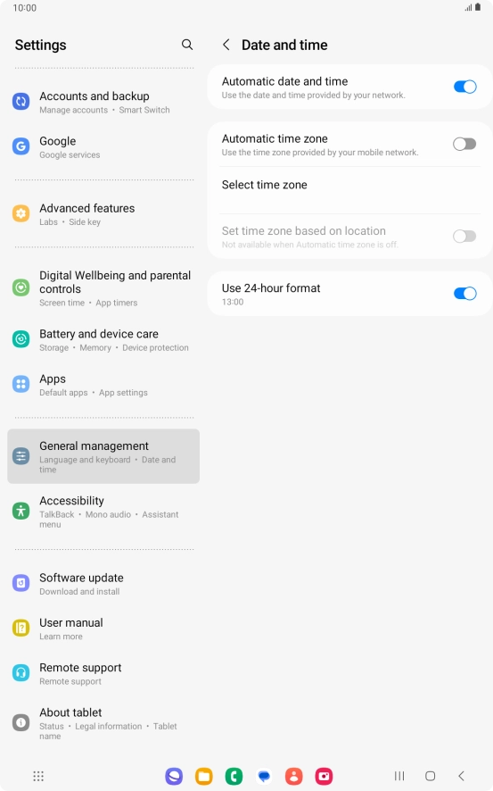 Press the indicator next to 
