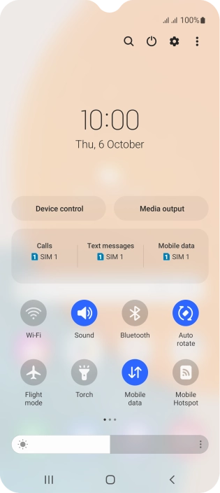 Press the settings icon.