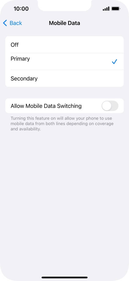 Press the required price plan.