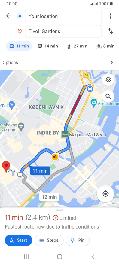 Press the required mode of transportation. Press the required mode of transportation.