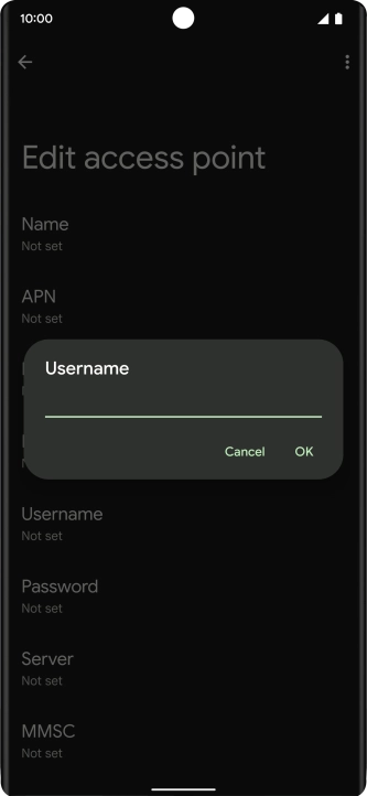 Key in wap and press OK. Key in wap and press OK.