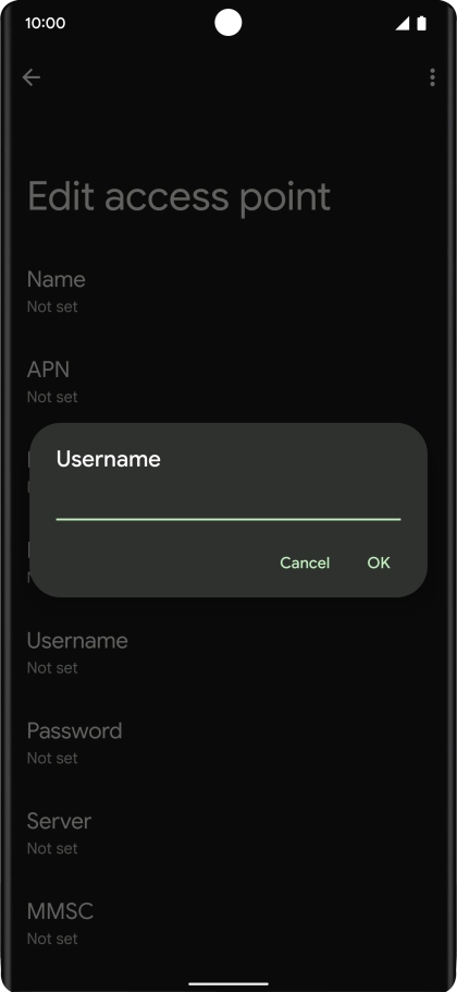 Key in wap and press OK. Key in wap and press OK.