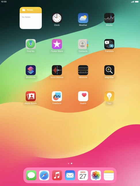 If you're using a Widget Stack: slide up or down on the stack to select the required widget. If you're using a Widget Stack: slide up or down on the stack to select the required widget.