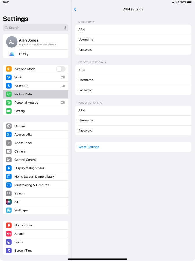 Press APN and key in wap.vodafone.co.uk.