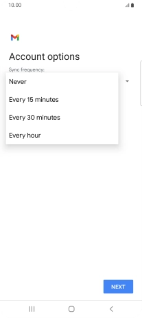 Press the required setting. Press the required setting.