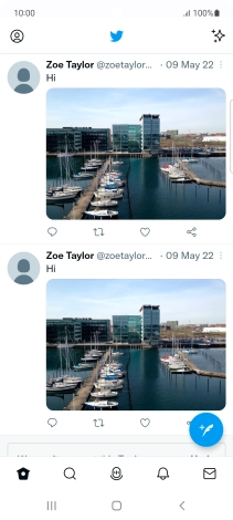 Press the new tweet icon.