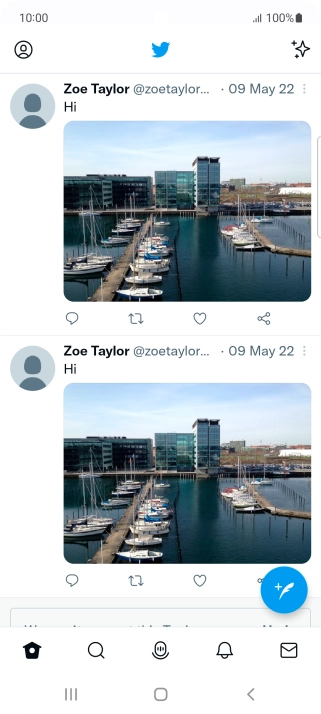 Press the new tweet icon.