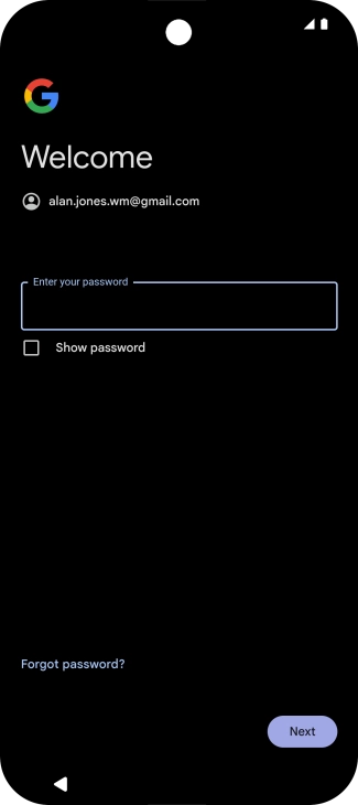 Press the field below 