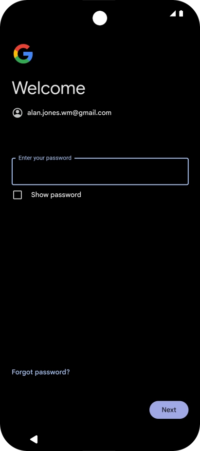 Press the field below 