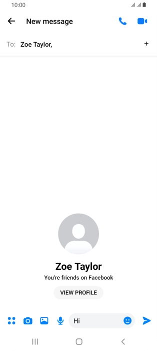 Write the required message and press the send icon. Write the required message and press the send icon.