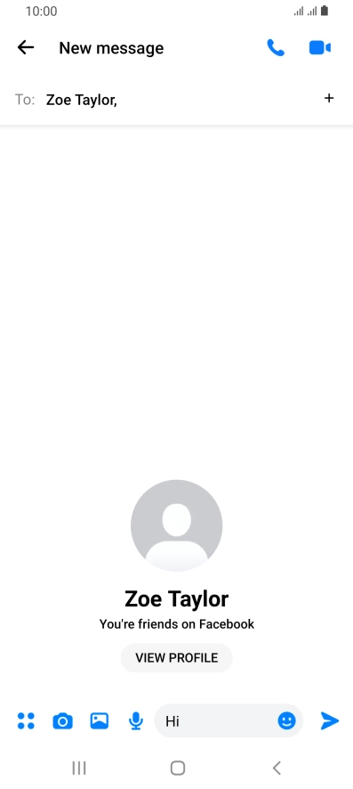 Write the required message and press the send icon. Write the required message and press the send icon.