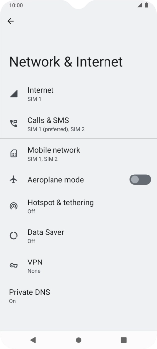 Press Mobile network.