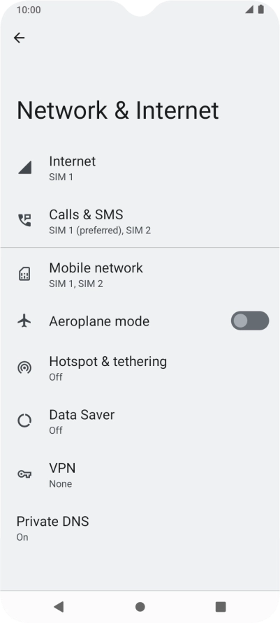 Press Mobile network.
