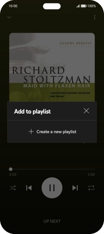 Press Create a new playlist.