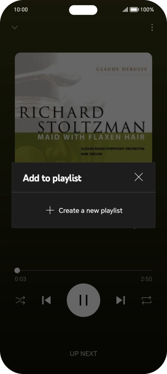Press Create a new playlist.