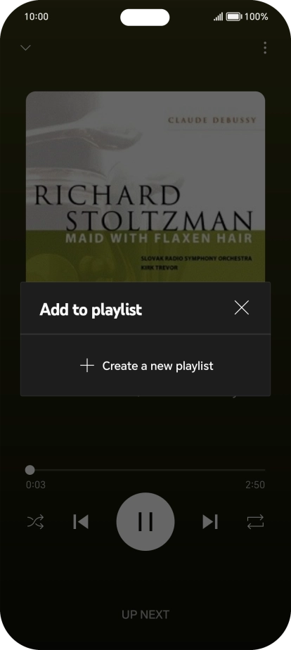 Press Create a new playlist.