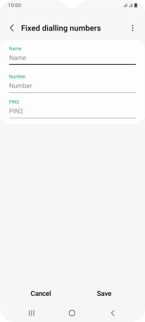 Press Name and key in the required name.