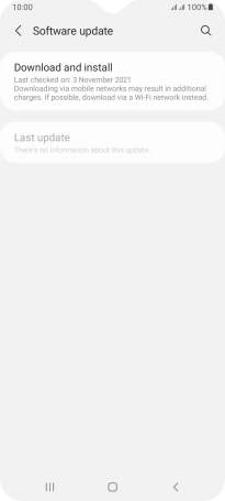 Press Download and install. If a new software version is available, it's displayed. Follow the instructions on the screen to update the phone software.