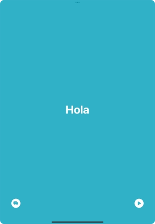 Press the split view icon to go back to display of both languages.
