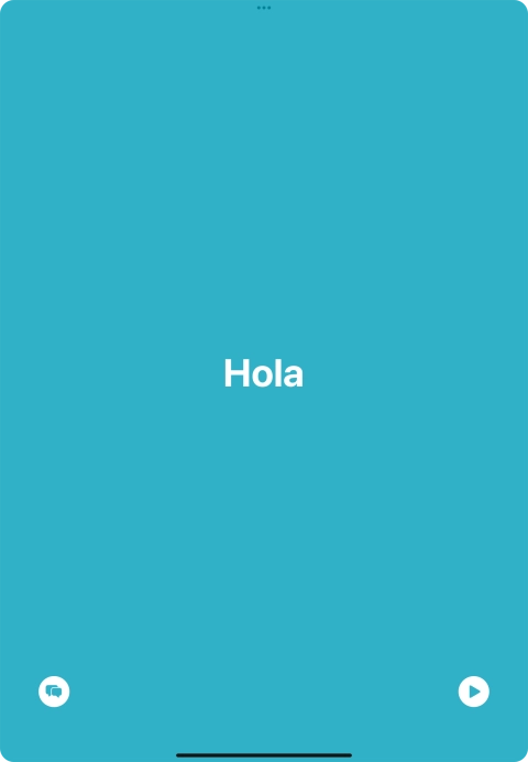 Press the split view icon to go back to display of both languages.