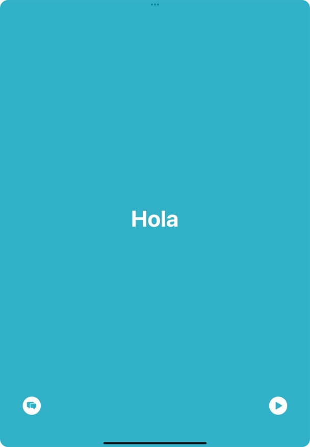 Press the split view icon to go back to display of both languages.