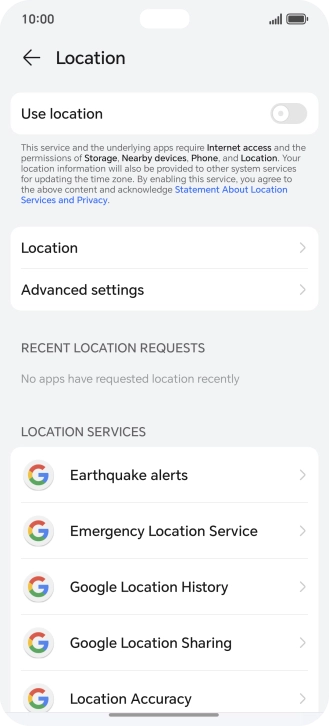 Press the indicator next to 