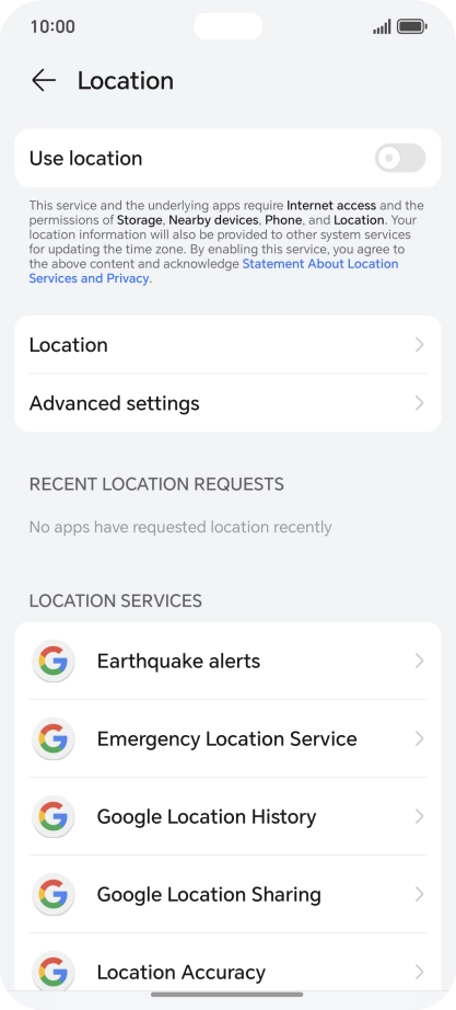 Press the indicator next to 