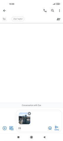 Press the send icon when you've finished your picture message.